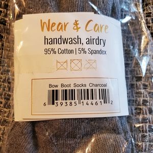 Modern boho bootsocks one size charcoal